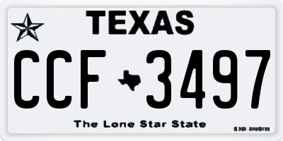 TX license plate CCF3497