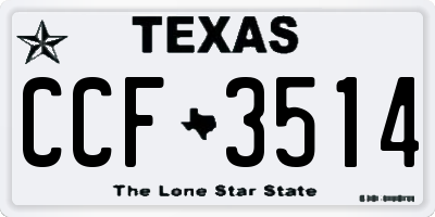 TX license plate CCF3514