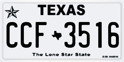 TX license plate CCF3516