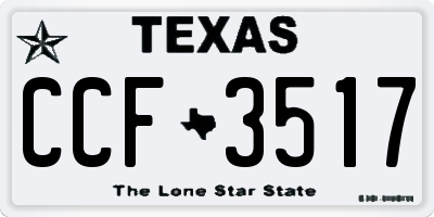 TX license plate CCF3517
