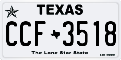 TX license plate CCF3518