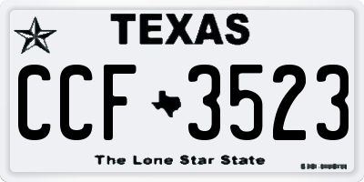 TX license plate CCF3523