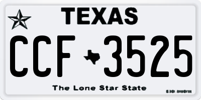 TX license plate CCF3525