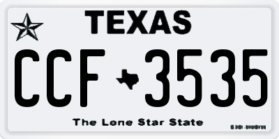 TX license plate CCF3535