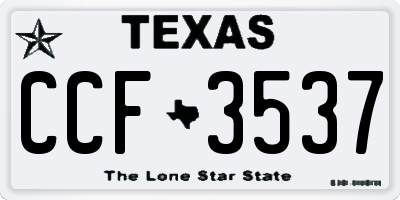 TX license plate CCF3537