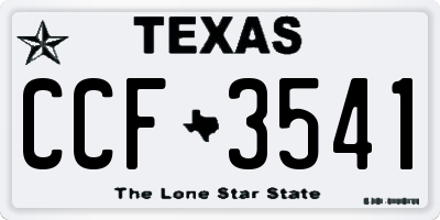 TX license plate CCF3541