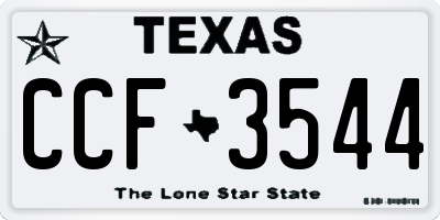 TX license plate CCF3544