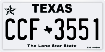 TX license plate CCF3551