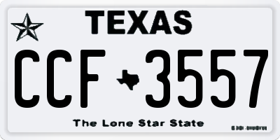 TX license plate CCF3557