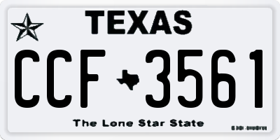 TX license plate CCF3561