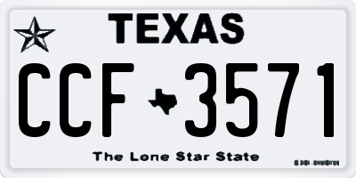 TX license plate CCF3571