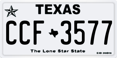 TX license plate CCF3577