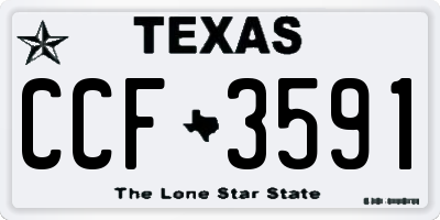 TX license plate CCF3591