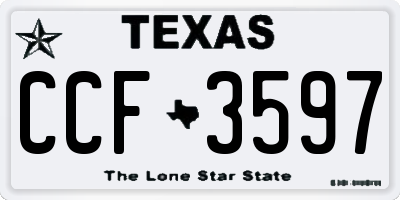 TX license plate CCF3597