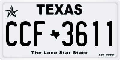 TX license plate CCF3611