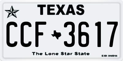 TX license plate CCF3617