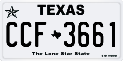 TX license plate CCF3661