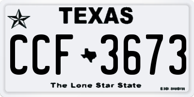 TX license plate CCF3673