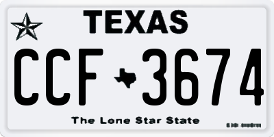 TX license plate CCF3674