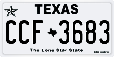 TX license plate CCF3683