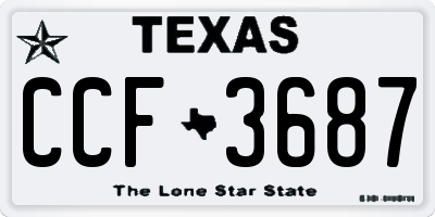 TX license plate CCF3687