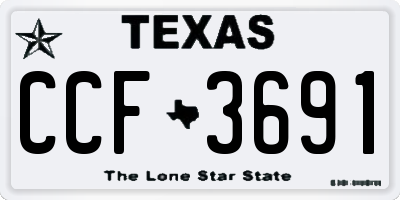TX license plate CCF3691