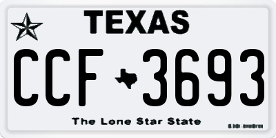 TX license plate CCF3693