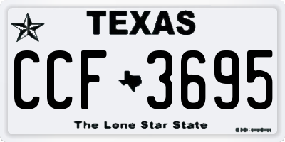 TX license plate CCF3695