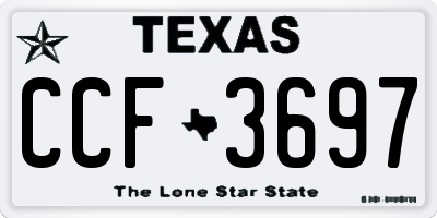 TX license plate CCF3697