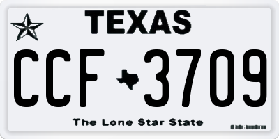 TX license plate CCF3709