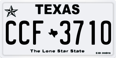 TX license plate CCF3710