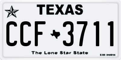 TX license plate CCF3711