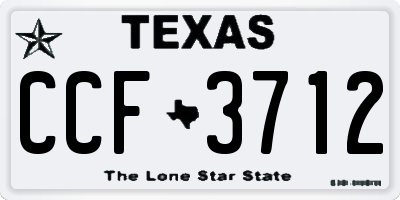 TX license plate CCF3712