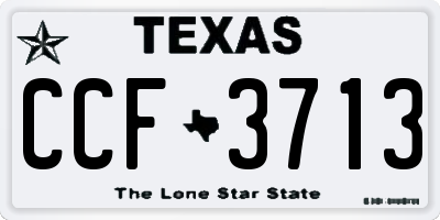 TX license plate CCF3713