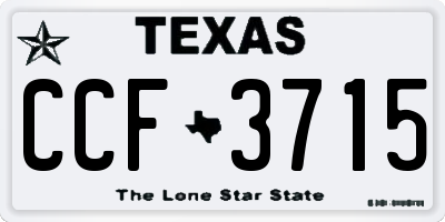 TX license plate CCF3715