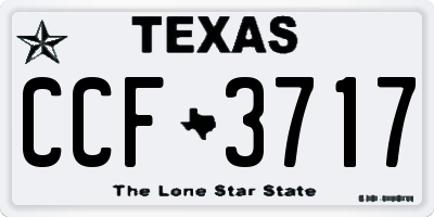 TX license plate CCF3717