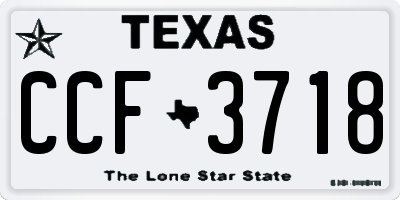 TX license plate CCF3718