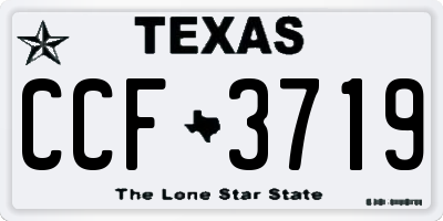 TX license plate CCF3719