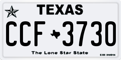 TX license plate CCF3730