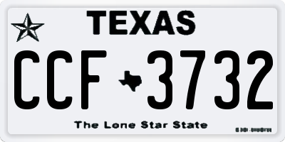 TX license plate CCF3732