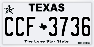 TX license plate CCF3736