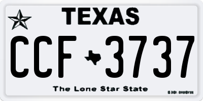 TX license plate CCF3737