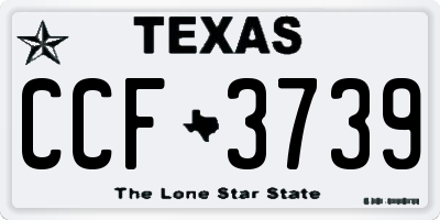 TX license plate CCF3739