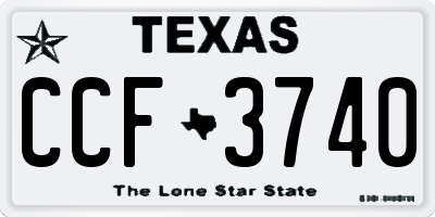 TX license plate CCF3740