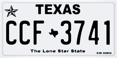 TX license plate CCF3741