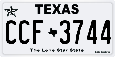 TX license plate CCF3744
