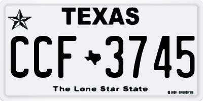 TX license plate CCF3745