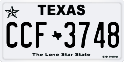 TX license plate CCF3748