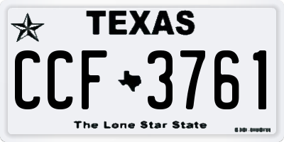 TX license plate CCF3761