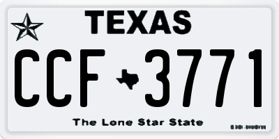 TX license plate CCF3771